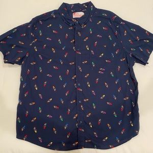 Mens Short Sleeve Button Down